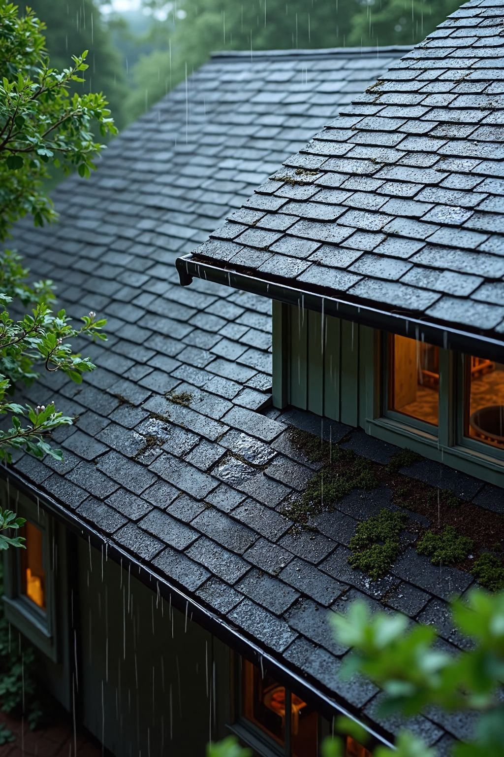 House exterior after roof